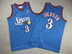 Mitchell & Ness #3 Allen Iverson Philadelphia 76ers retro Basketball jersey-blue