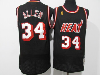 Mitchell & Ness Ray Allen Black Miami Heat 201314 Hardwood Classics Swingman Jersey MEN WOMEN YOUTH S-6XL SIZE