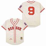 Mitchell and Ness 1990 Boston Red Sox #9 Ted Williams cream men women youth size S-6XL