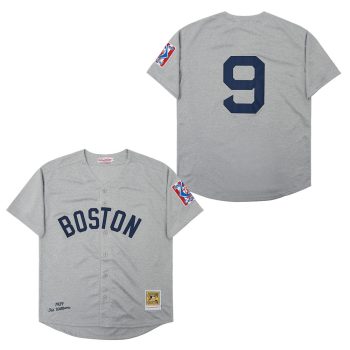 Mitchell and Ness 1990 Boston Red Sox #9 Ted Williams gray men women youth size S-6XL