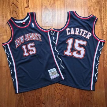 Mitchell&Ness Nets 15# Flying Man Carter embroidery navy MEN WOMEN YOUTH S-6XL SIZE