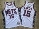 Mitchell&Ness Nets 15# Flying Man Carter white embroidery