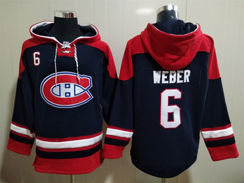 Montreal Canadiens #6 WEBER stitched hoodie  jersey MEN WOMEN YOUTH S-6XL SIZE