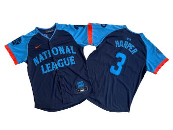 National League Bryce Harper Navy 2024 MLB All-Star Game Limited Player Jersey MEN WOMEN YOUTH S-6XL SIZE