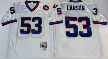 Naw York Giants #53 White CARSON Mitchell & Ness Football Jersey Retro men women youth size S-6XL