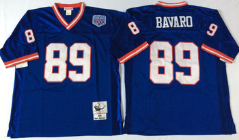 Naw York Giants #89 Blue BAVARO Mitchell & Ness Football Jersey Retro men women youth size S-6XL