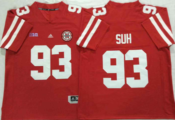 Nebraska Huskers Red 93 SUH Football Jersey MEN WOMEN YOUTH S-6XL SIZE