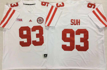 Nebraska Huskers White 93 SUH Football Jersey MEN WOMEN YOUTH S-6XL SIZE
