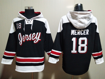 New Jersey Devils #18 Dawson Mercer Black White Ageless Must-Have Lace-Up Pullover Hoodie MEN WOMEN YOUTH S-6XL SIZE