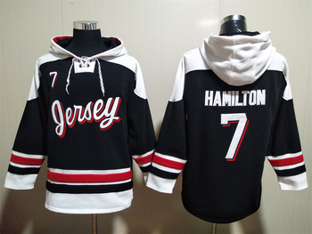 New Jersey Devils #7 Dougie Hamilton Black White Ageless Must-Have Lace-Up Pullover Hoodie MEN WOMEN YOUTH S-6XL SIZE