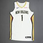 New Orleans Pelicans  Statement Edition Swingman #1 Rojo Zion Williamson basketball jersey white1 MEN WOMEN YOUTH S-6XL SIZE