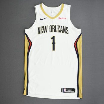 New Orleans Pelicans  Statement Edition Swingman #1 Rojo Zion Williamson basketball jersey white1 MEN WOMEN YOUTH S-6XL SIZE