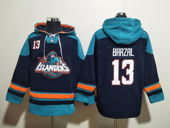 New York Islanders #13 Mathew Barzal stitched hoodie jersey MEN WOMEN YOUTH S-6XL SIZE