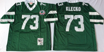New York Jets Green #73 KLECKO Mitchell & Ness Football Jersey Retro men women youth size S-6XL