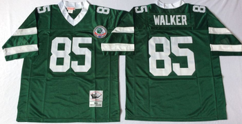 New York Jets Green #85 WALKER Mitchell & Ness Football Jersey Retro men women youth size S-6XL