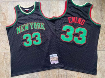 New York Knicks Patrick Ewing #33 Black 1991-92 Neapolitan basketball Jersey MEN WOMEN YOUTH S-6XL SIZE