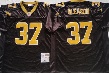 New orleans saints Black #37 GLEASON Mitchell & Ness Football Jersey Retro men women youth size S-6XL