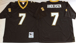 New orleans saints Black #7 ANDERSEN Mitchell & Ness Football Jersey Retro men women youth size S-6XL