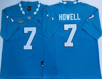 North Carolina Tar Heels Blue 7 HOWELL Football Jersey MEN WOMEN YOUTH S-6XL SIZE