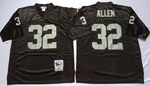 Oakland Raiders Black #32 ALLEN Mitchell & Ness Football Jersey Retro men women youth size S-6XL