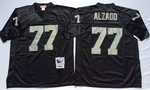 Oakland Raiders Black #77 ALZADO Mitchell & Ness Football Jersey Retro men women youth size S-6XL