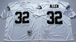 Oakland Raiders White #32 ALLEN retro Mitchell & Ness Football Jersey Retro men women youth size S-6XL