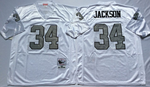 Oakland Raiders White #34 JACKSON