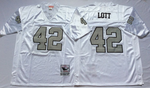 Oakland Raiders White #42 LOTT RETRO Mitchell & Ness Football Jersey Retro men women youth size S-6XL