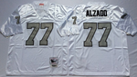 Oakland Raiders White #77 ALZADO RETRO Mitchell & Ness Football Jersey Retro men women youth size S-6XL