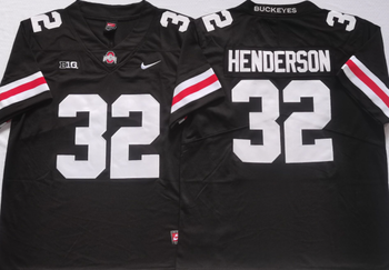 Ohio State Buckeyes Black 32 HENDERSON Football Jersey MEN WOMEN YOUTH S-6XL SIZE