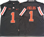 Ohio State Buckeyes Black-Red 1 FIELDS Football Jersey MEN WOMEN YOUTH S-6XL SIZE