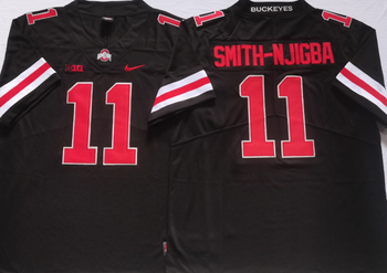 Ohio State Buckeyes Black 11 SMITH-NJIGBA Football Jersey MEN WOMEN YOUTH S-6XL SIZE