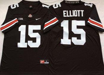 Ohio State Buckeyes Black 15 ELLIOTT Football Jersey MEN WOMEN YOUTH S-6XL SIZE
