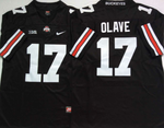 Ohio State Buckeyes Black 17 OLAVE Football Jersey MEN WOMEN YOUTH S-6XL SIZE