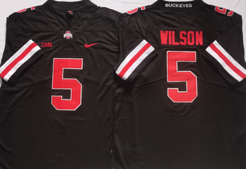 Ohio State Buckeyes Black 5 WILSON Football Jersey MEN WOMEN YOUTH S-6XL SIZE