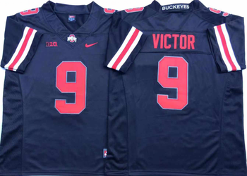 Ohio State Buckeyes Black 9 VICTOR Football Jersey MEN WOMEN YOUTH S-6XL SIZE