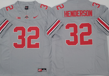 Ohio State Buckeyes GRAY #32 HENDERSON Football Jersey MEN WOMEN YOUTH S-6XL SIZE