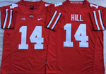 Ohio State Buckeyes Red 14 HILL Football Jersey MEN WOMEN YOUTH S-6XL SIZE