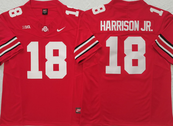 Ohio State Buckeyes Red 18 HARRISON JR Football Jersey MEN WOMEN YOUTH S-6XL SIZE
