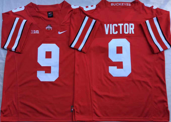 Ohio State Buckeyes Red 9 VICTOR Football Jersey MEN WOMEN YOUTH S-6XL SIZE