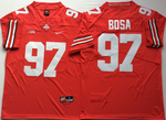 Ohio State Buckeyes Red 97 BOSA Football Jersey MEN WOMEN YOUTH S-6XL SIZE
