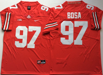 Ohio State Buckeyes Red 97 BOSA Football Jersey MEN WOMEN YOUTH S-6XL SIZE