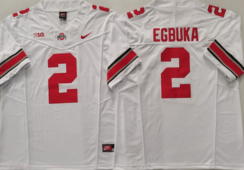 Ohio State Buckeyes White #2 EGBUKA Football Jersey MEN WOMEN YOUTH S-6XL SIZE