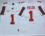 Ohio State Buckeyes White 1 FIELDS Football Jersey MEN WOMEN YOUTH S-6XL SIZE
