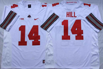 Ohio State Buckeyes White 14 HILL Football Jersey MEN WOMEN YOUTH S-6XL SIZE