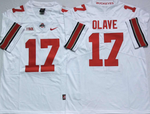 Ohio State Buckeyes White 17 OLAVE Football Jersey MEN WOMEN YOUTH S-6XL SIZE