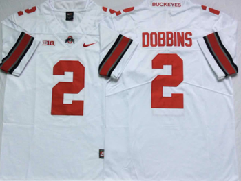 Ohio State Buckeyes White 2 DOBBINS Football Jersey MEN WOMEN YOUTH S-6XL SIZE
