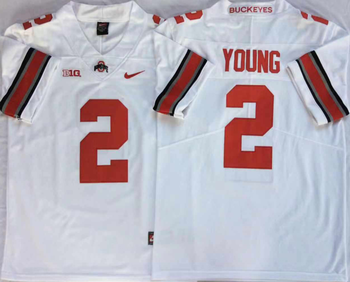 Ohio State Buckeyes White 2 YOUNG Football Jersey MEN WOMEN YOUTH S-6XL SIZE