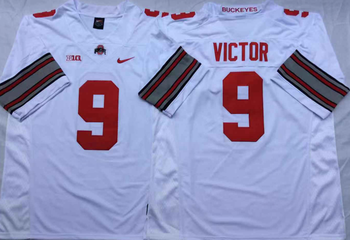 Ohio State Buckeyes White 9 VICTOR Football Jersey MEN WOMEN YOUTH S-6XL SIZE