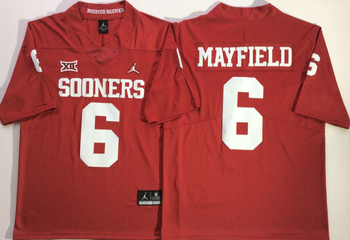 Oklahoma Sooners 6 MAYFIELD Football Jersey MEN WOMEN YOUTH S-6XL SIZE